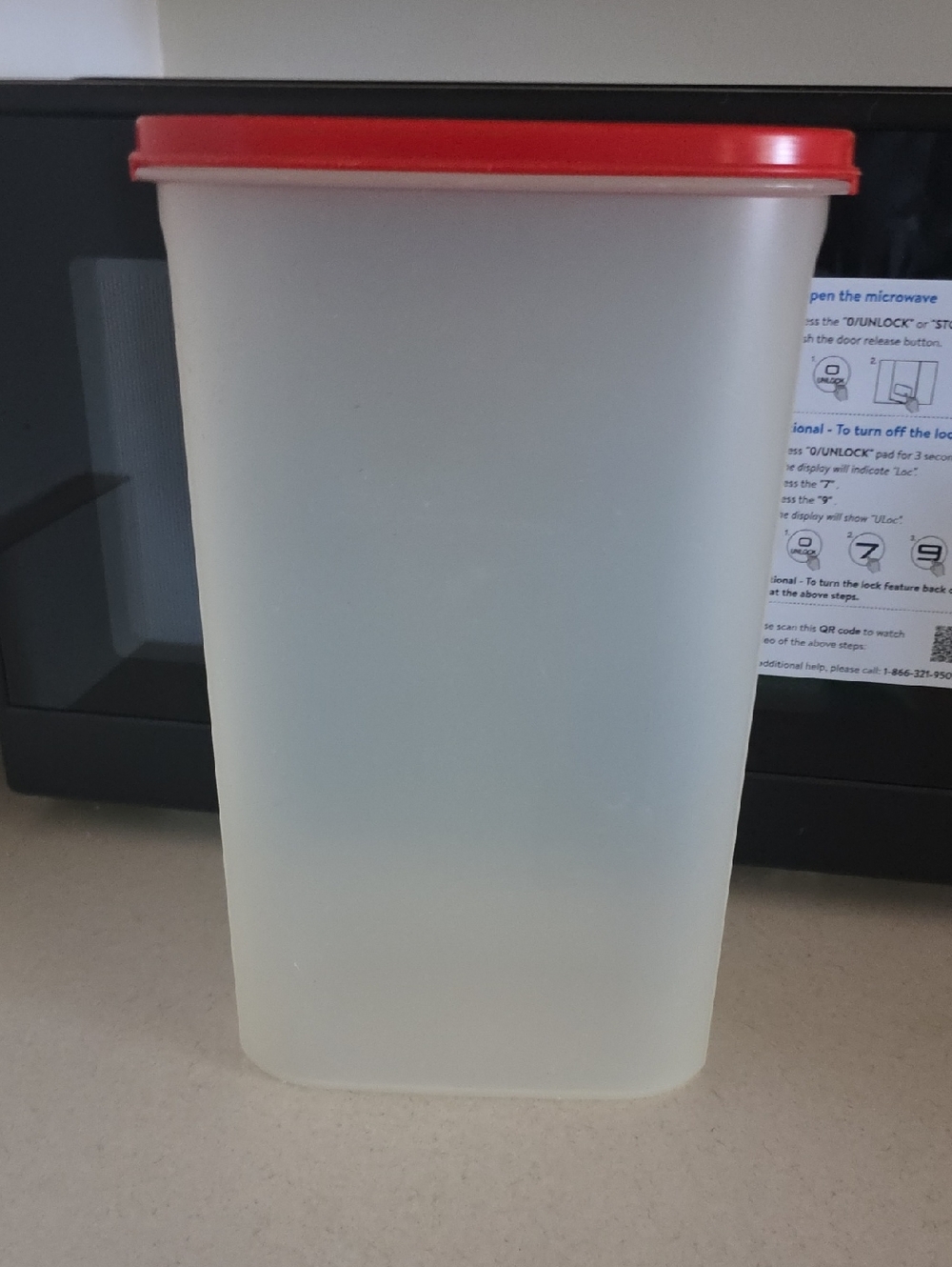 Tupperware Modular Mate Tall Oval container with Red Lid